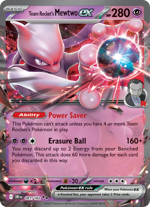 Team Rocket's Mewtwo ex from sv10