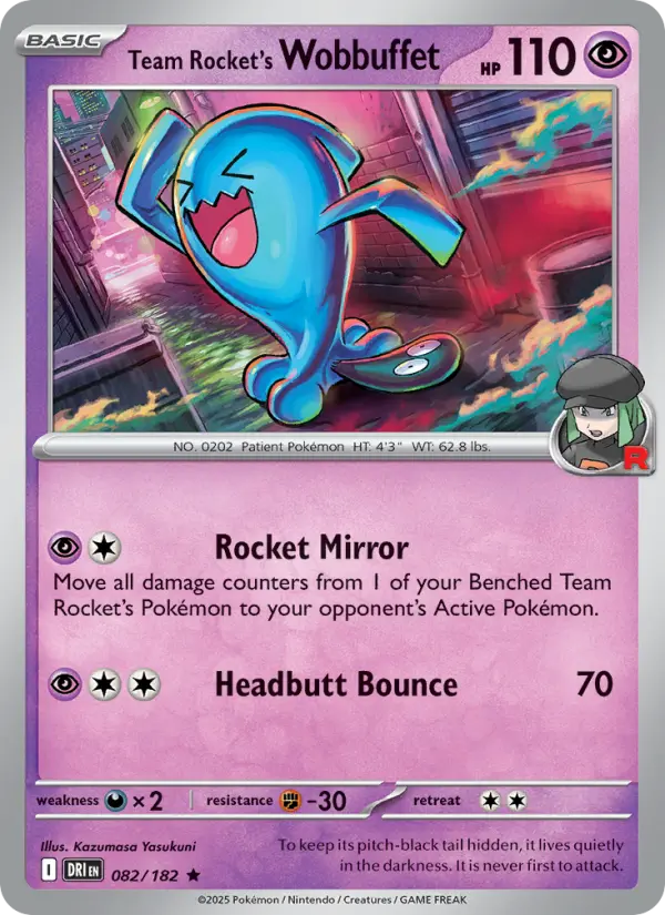 Team Rocket's Wobbuffet from sv10