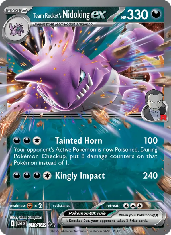 Team Rocket's Nidoking ex from sv10