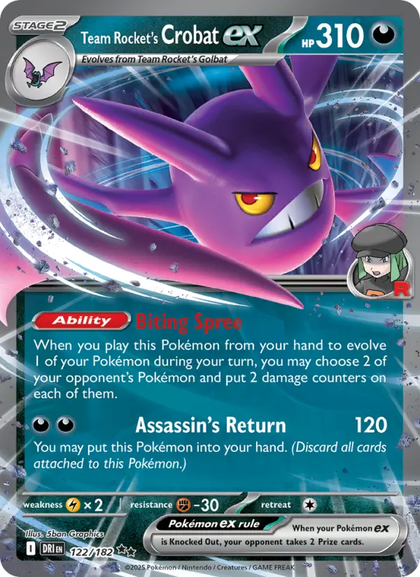 Team Rocket's Crobat ex from sv10
