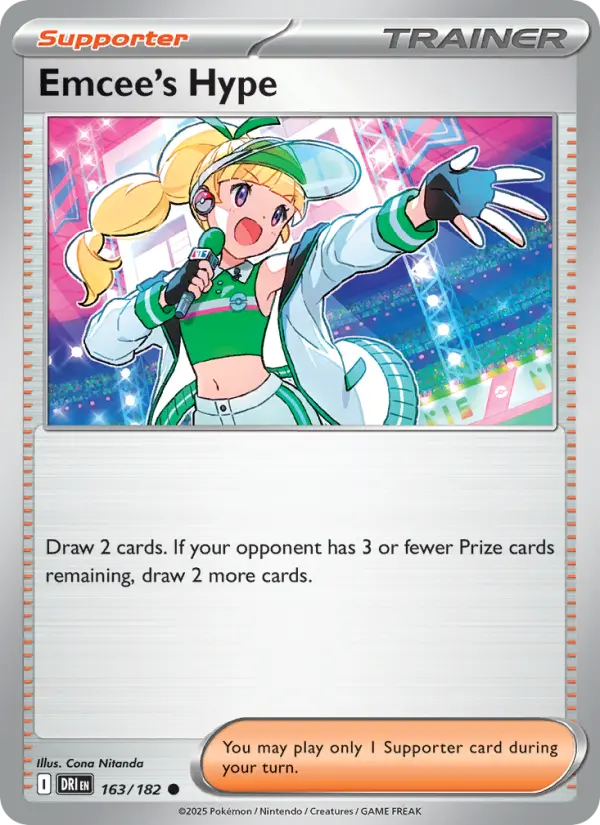 Emcee's Hype Pokemon card from Destined Rivals