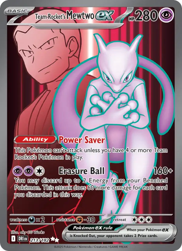 Team Rocket's Mewtwo ex from sv10
