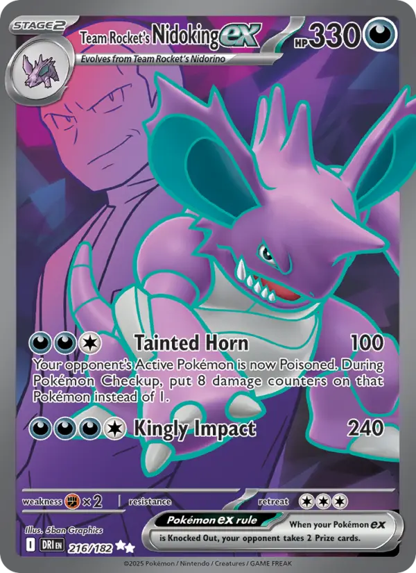 Team Rocket's Nidoking ex from sv10