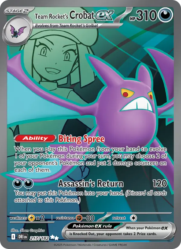 Team Rocket's Crobat ex from sv10