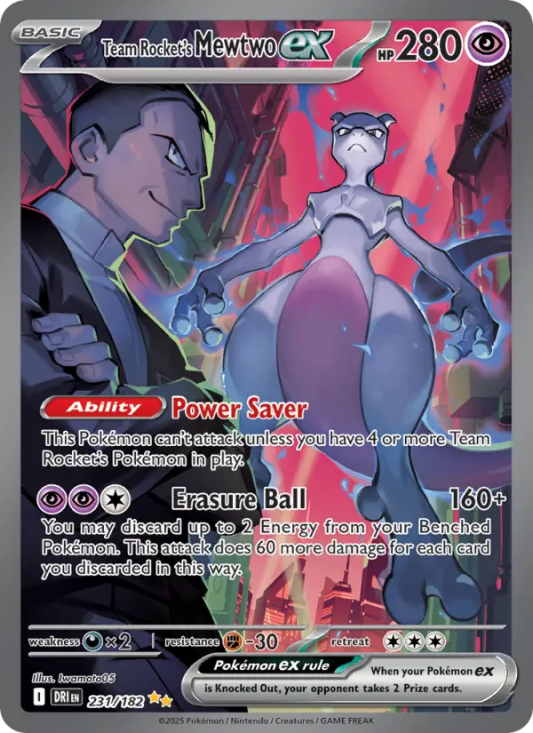 Team Rocket's Mewtwo ex from sv10