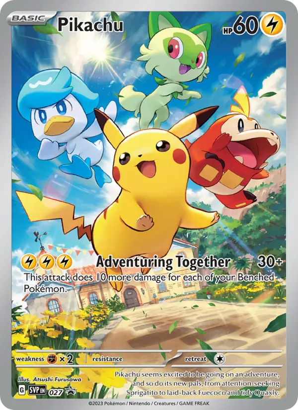 Pikachu Pokemon card from SVP Black Star Promos
