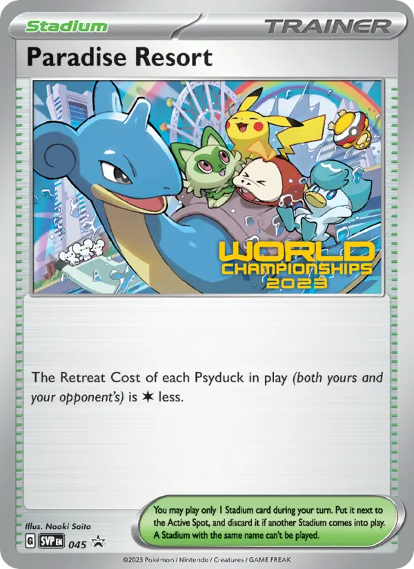 Paradise Resort Pokemon card from SVP Black Star Promos