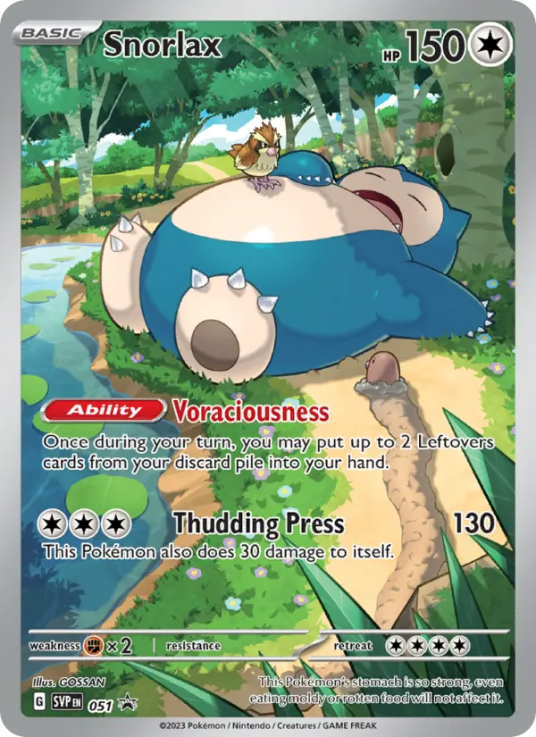 Snorlax Pokemon card from SVP Black Star Promos