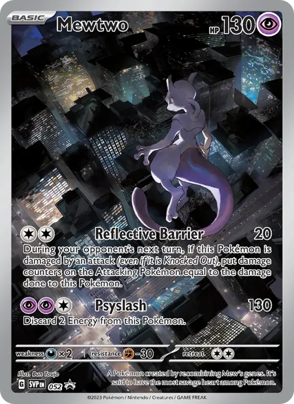 Mewtwo Pokemon card from SVP Black Star Promos