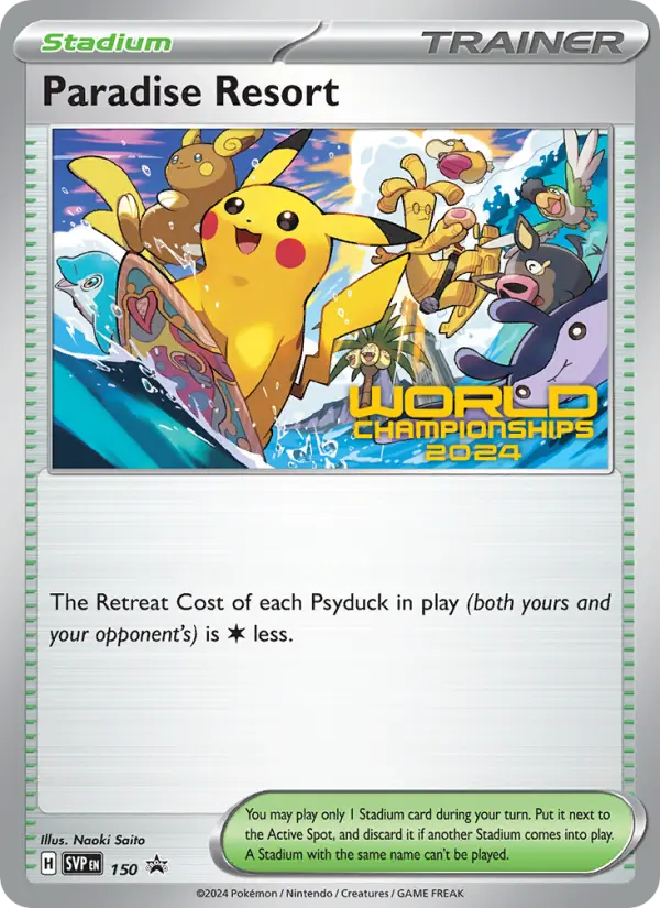 Paradise Resort Pokemon card from SVP Black Star Promos