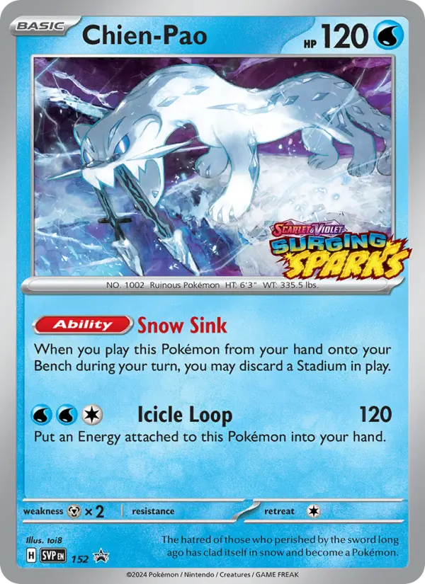 Chien-Pao Pokemon card from SVP Black Star Promos