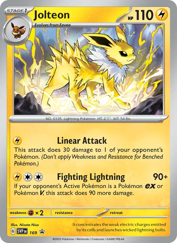 Jolteon Pokemon card from SVP Black Star Promos