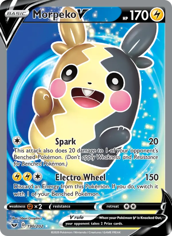 Morpeko V Pokemon card from Sword & Shield