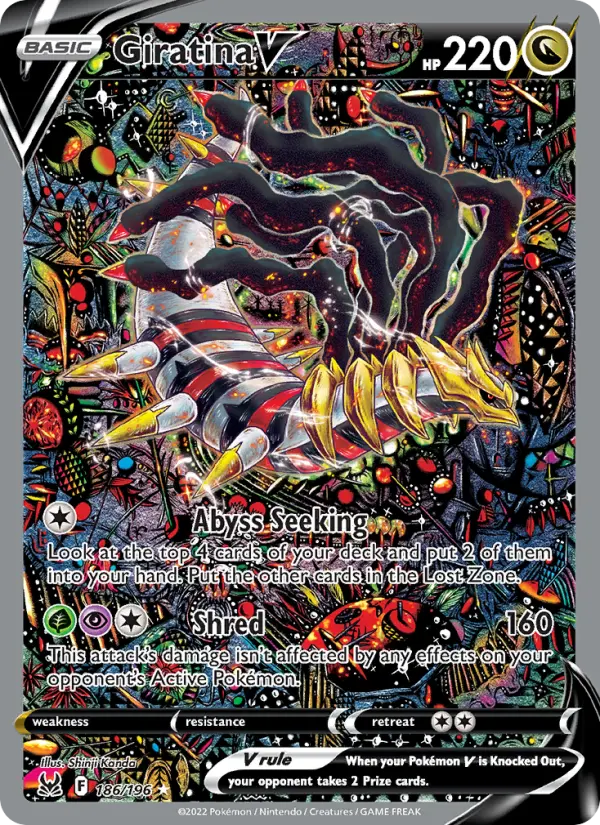 Giratina V Pokemon card from Lost Origin