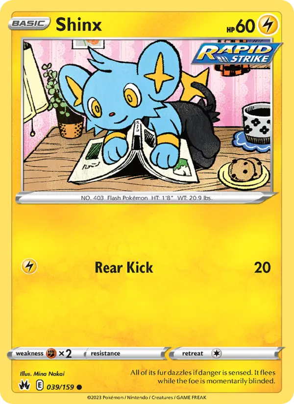 Shinx Pokemon card from Crown Zenith