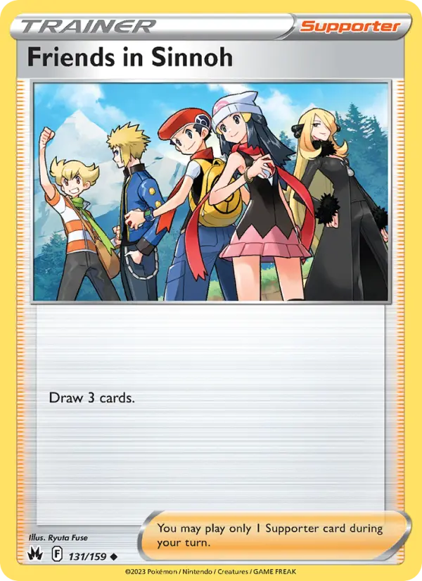 Friends in Sinnoh Pokemon card from Crown Zenith