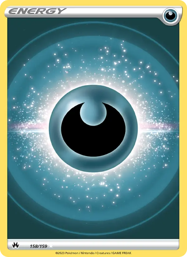 Darkness Energy Pokemon card from Crown Zenith