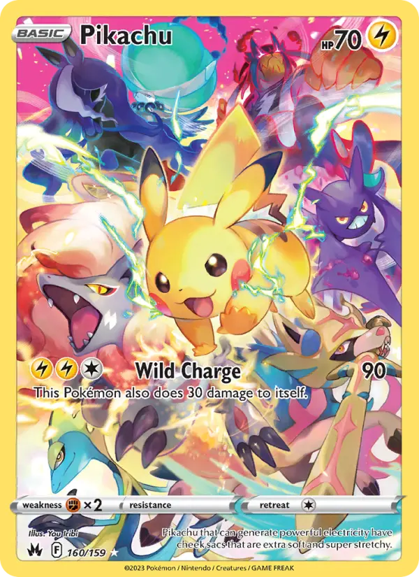 Pikachu Pokemon card from Crown Zenith
