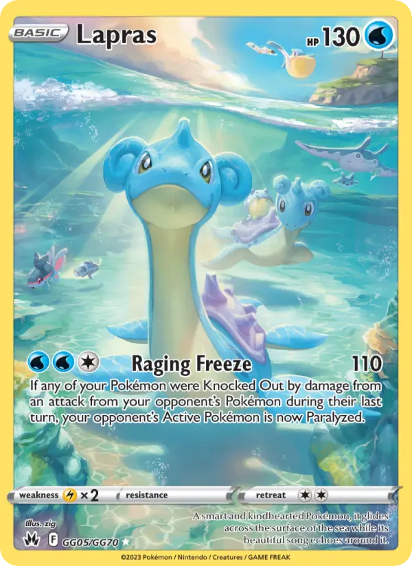 Lapras Pokemon card from Crown Zenith