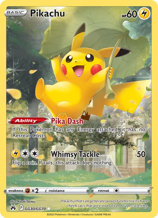 Pikachu Pokemon card from Crown Zenith