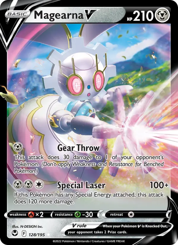 Magearna V Pokemon card from Silver Tempest