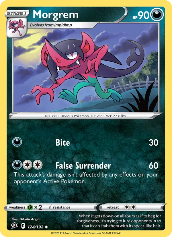 Morgrem Pokemon card from Rebel Clash