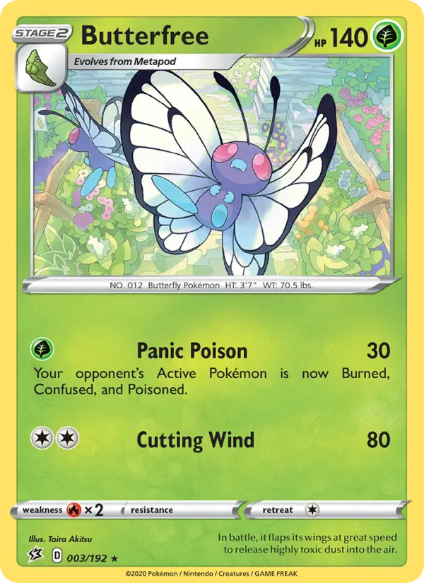 Butterfree Pokemon card from Rebel Clash