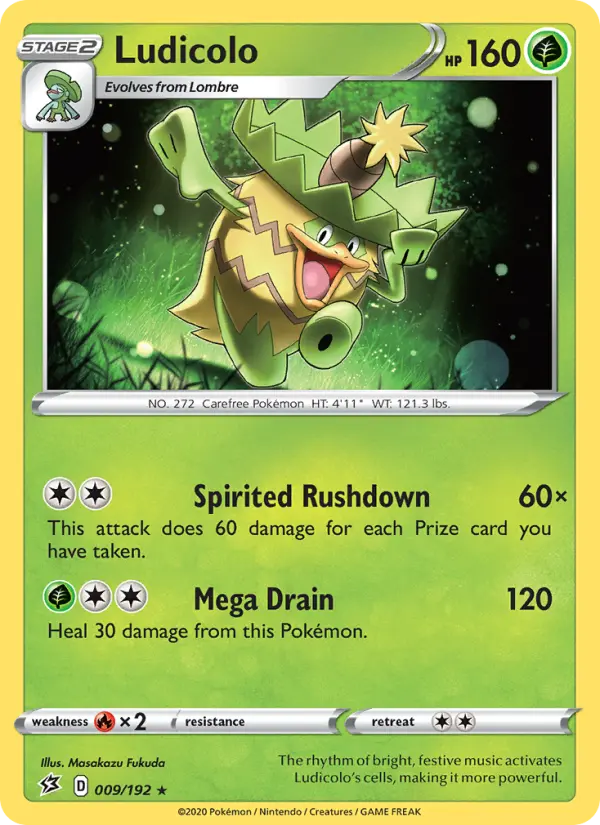 Ludicolo Pokemon card from Rebel Clash