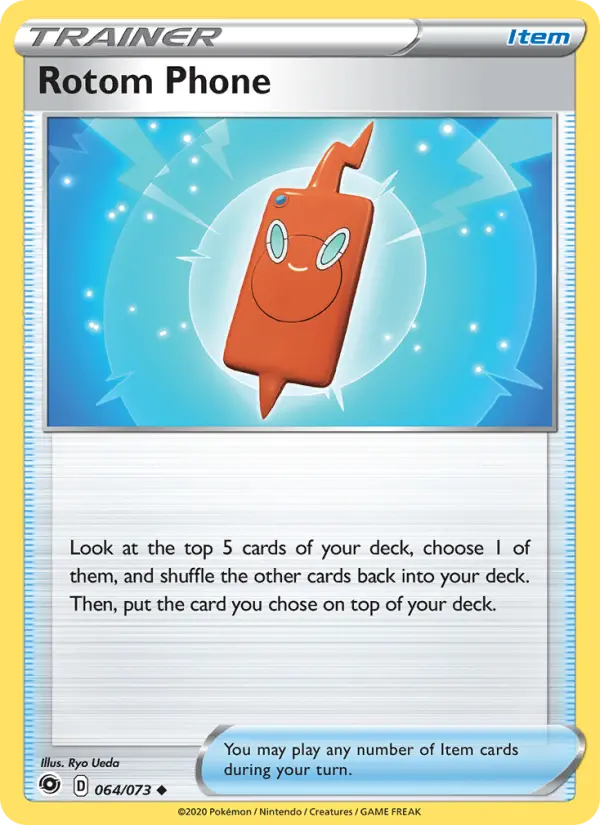 Rotom Phone Pokemon card from Champion's Path