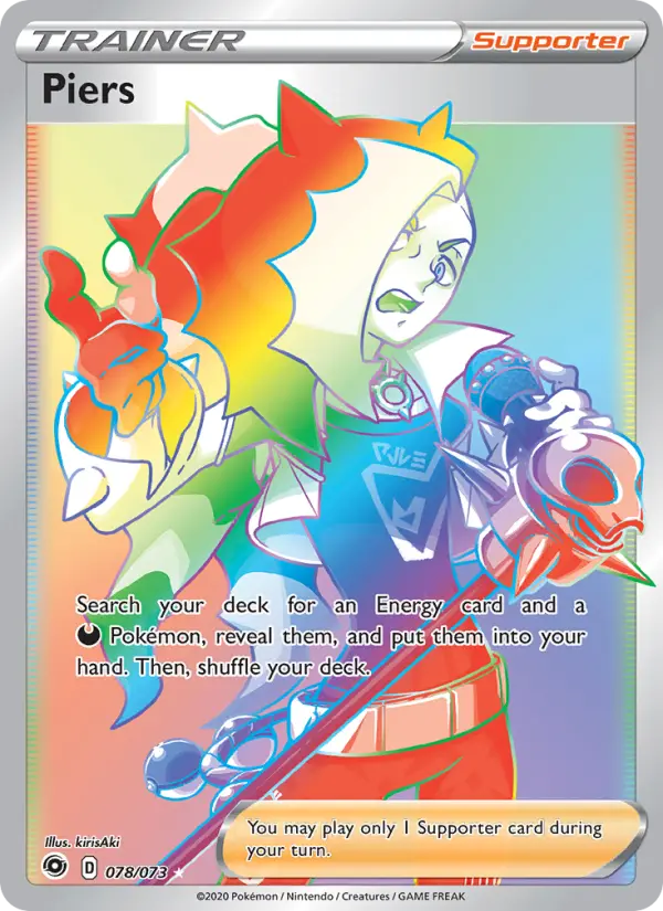 Piers Pokemon card from Champion's Path