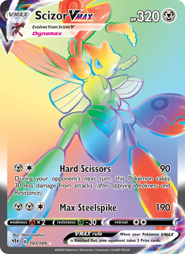Scizor VMAX Pokemon card from Darkness Ablaze