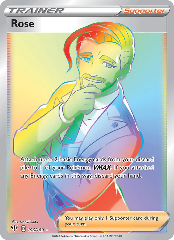 Rose Pokemon card from Darkness Ablaze