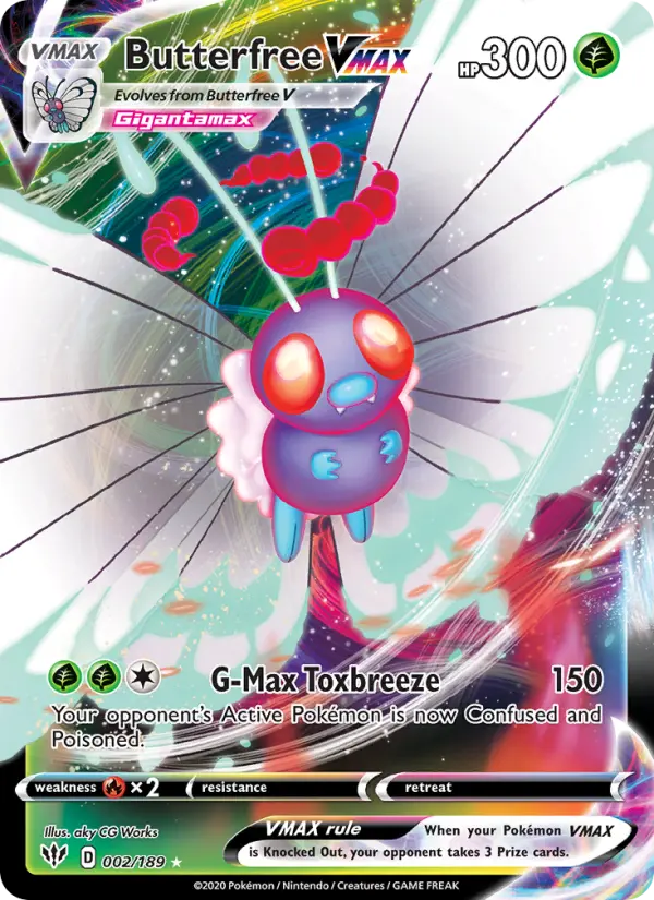Butterfree VMAX Pokemon card from Darkness Ablaze
