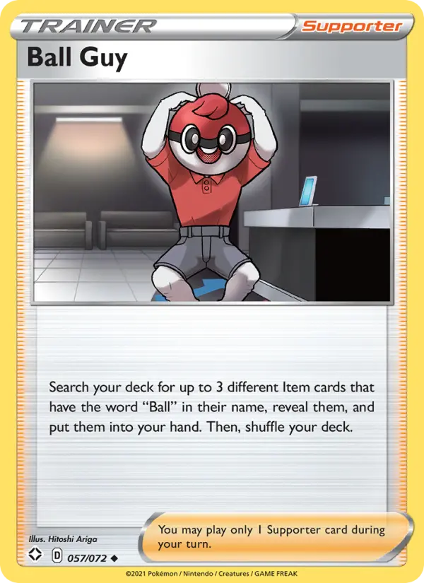 Ball Guy Pokemon card from Shining Fates