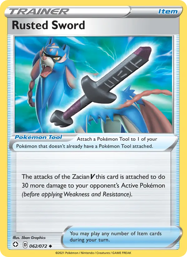 Rusted Sword Pokemon card from Shining Fates