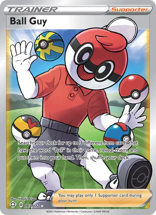 Ball Guy Pokemon card from Shining Fates