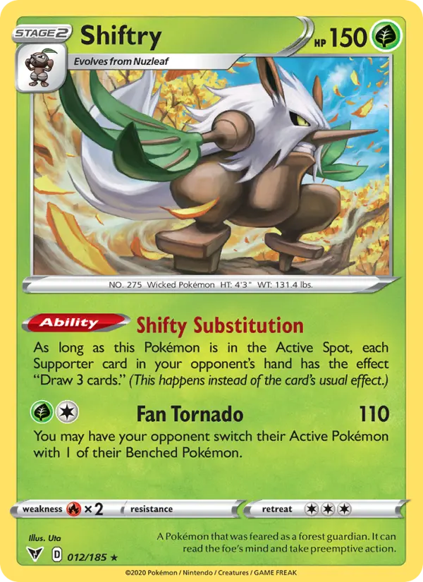 Shiftry Pokemon card from Vivid Voltage
