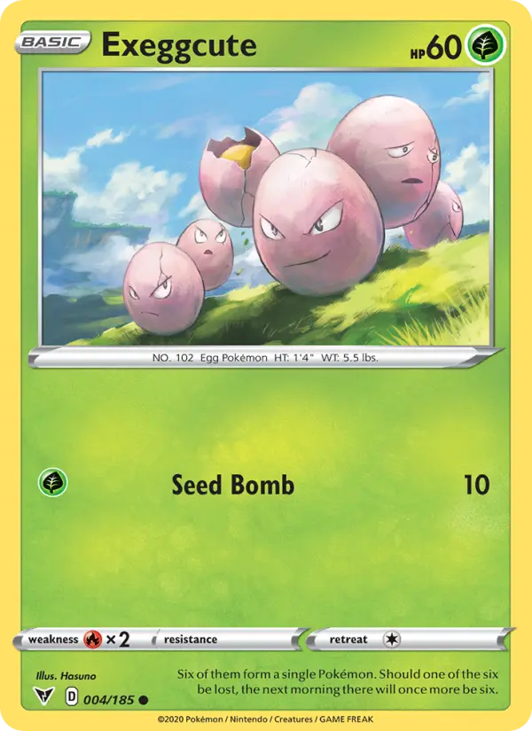 Exeggcute Pokemon card from Vivid Voltage