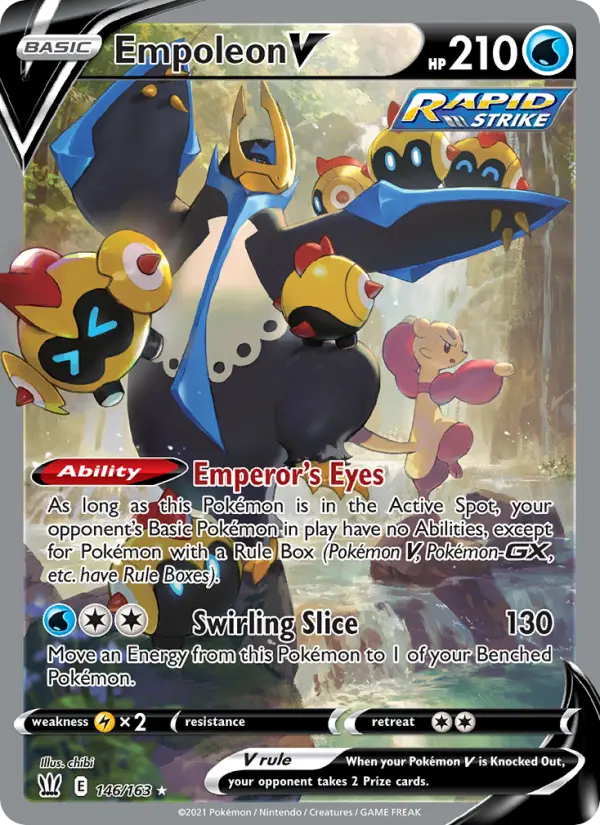 Empoleon V Pokemon card from Battle Styles