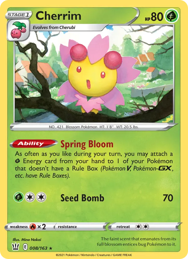 Cherrim Pokemon card from Battle Styles