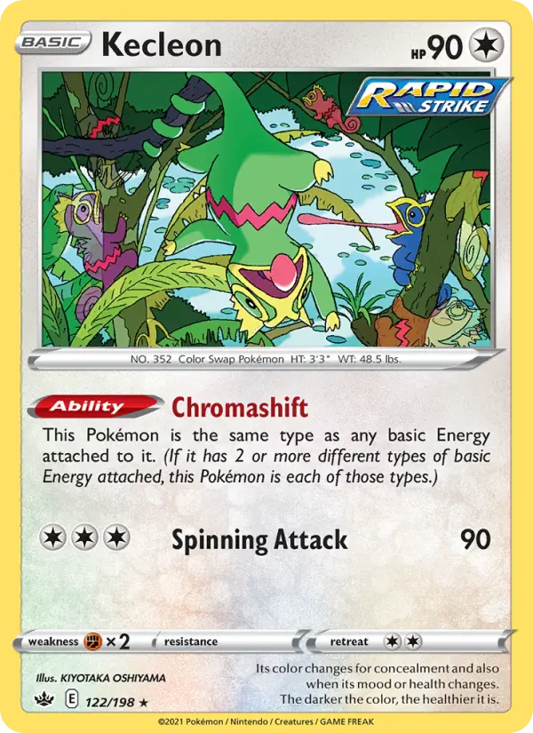 Kecleon Pokemon card from Chilling Reign