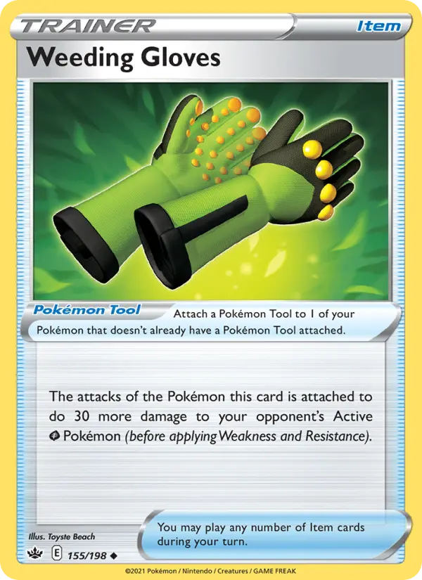 Weeding Gloves Pokemon card from Chilling Reign