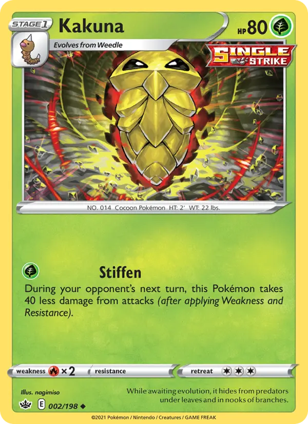 Kakuna Pokemon card from Chilling Reign