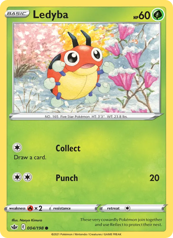 Ledyba Pokemon card from Chilling Reign