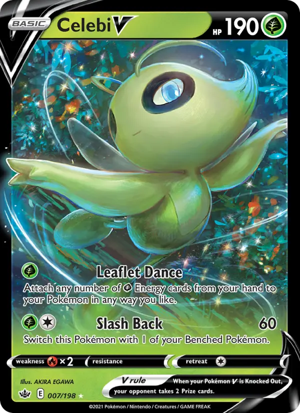 Celebi V Pokemon card from Chilling Reign