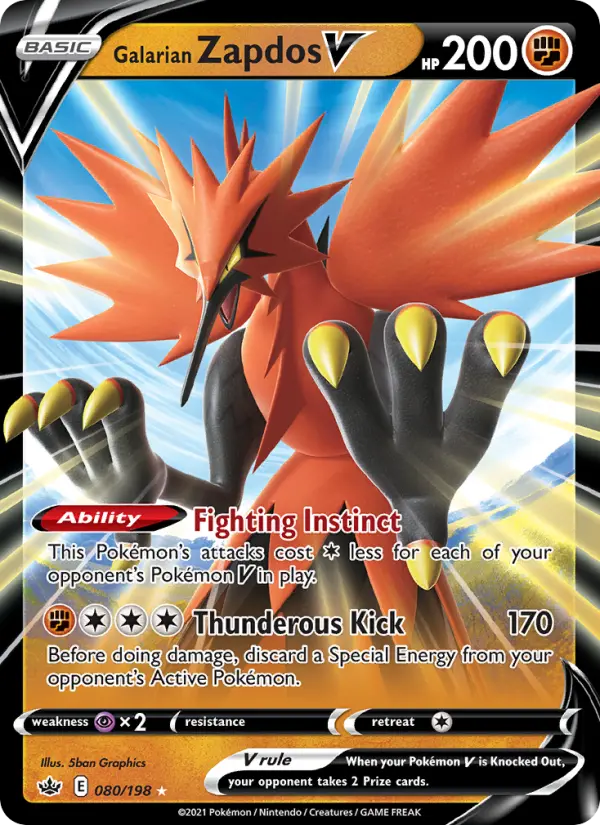 Galarian Zapdos V from swsh6