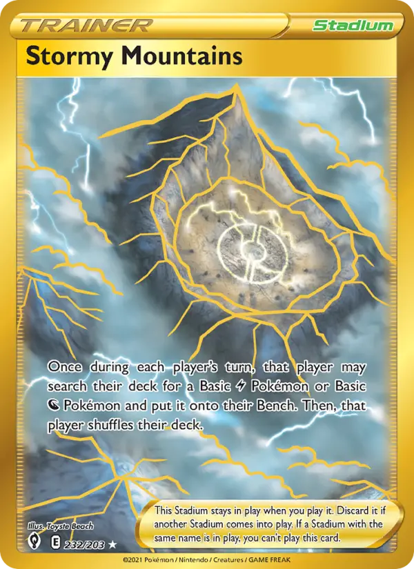 Stormy Mountains Pokemon card from Evolving Skies