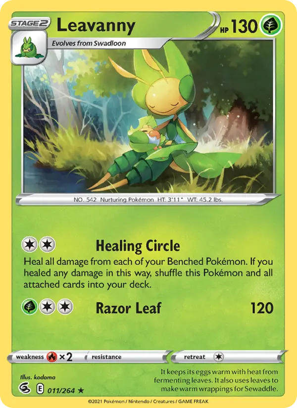 Leavanny Pokemon card from Fusion Strike