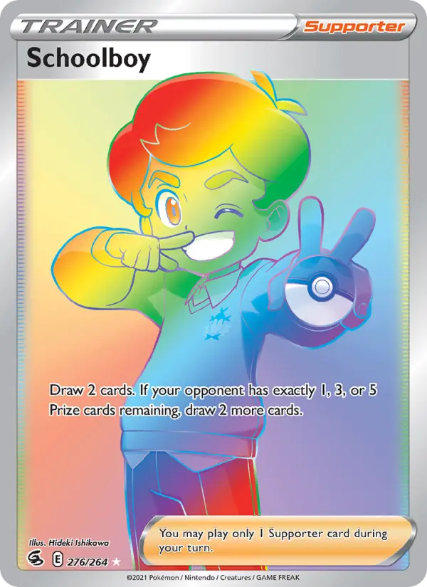 Schoolboy Pokemon card from Fusion Strike