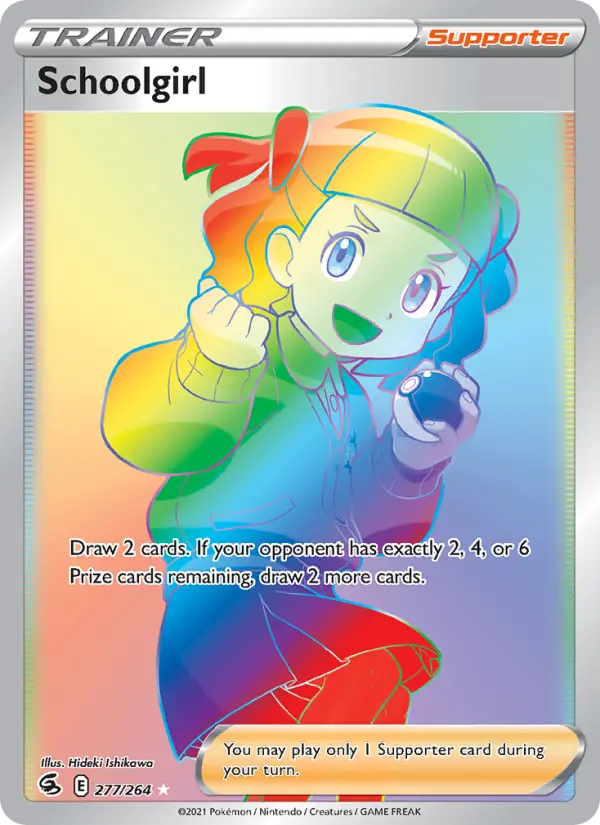 Schoolgirl Pokemon card from Fusion Strike